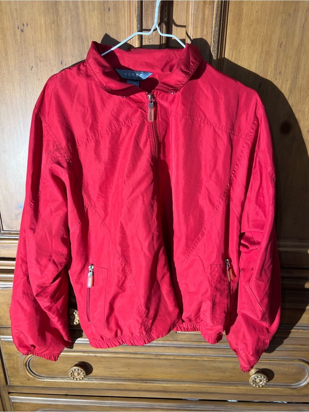 Koret Bright Red women’s  Zip-Front Windbreaker